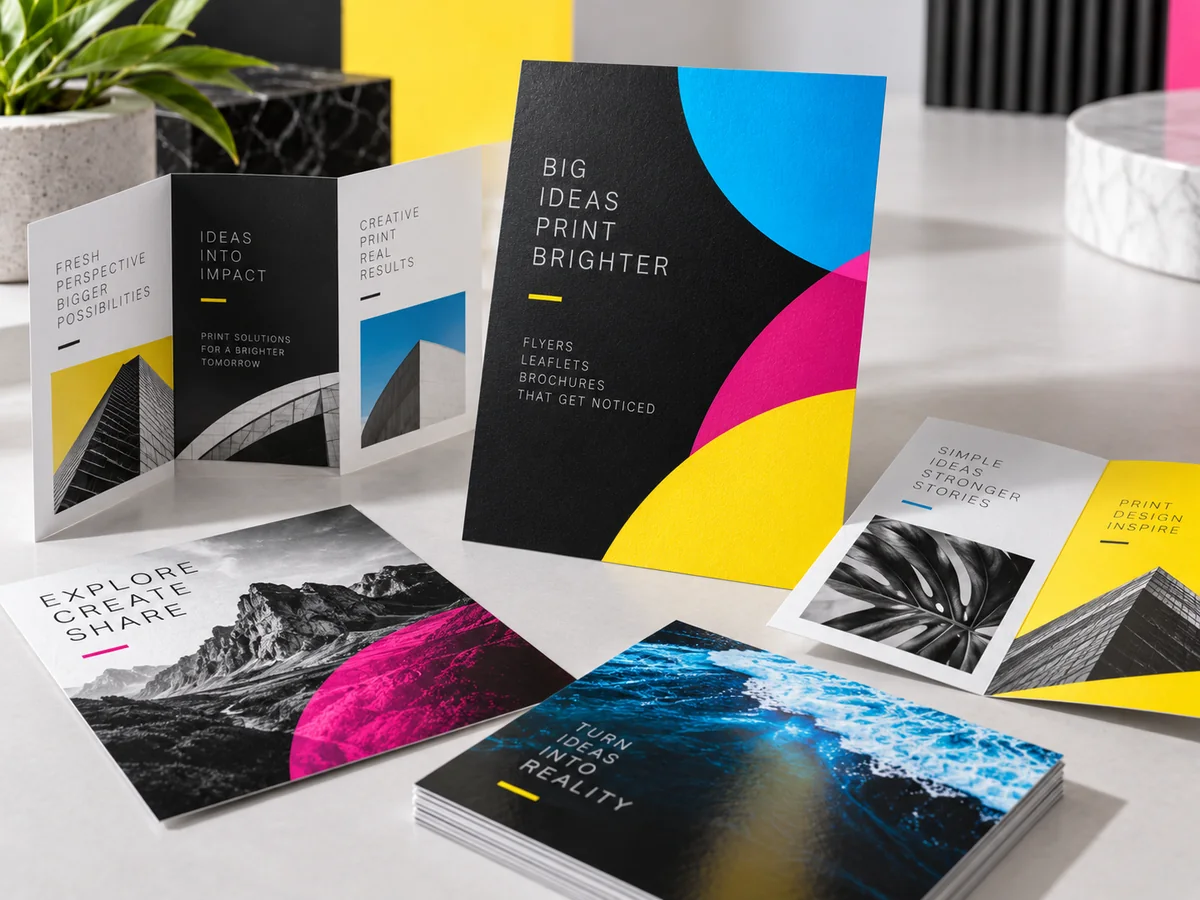 Cartes de visite flyers dépliants affiches et supports print